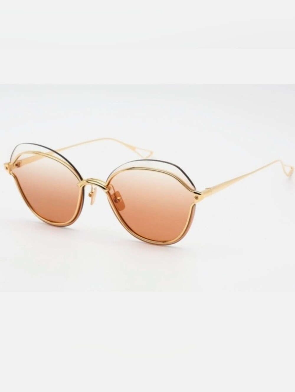 DITA NIGHTBIRD TWO DTS519-58-03 Gold Frame Sunglasses with Brown Gradient Lenses
